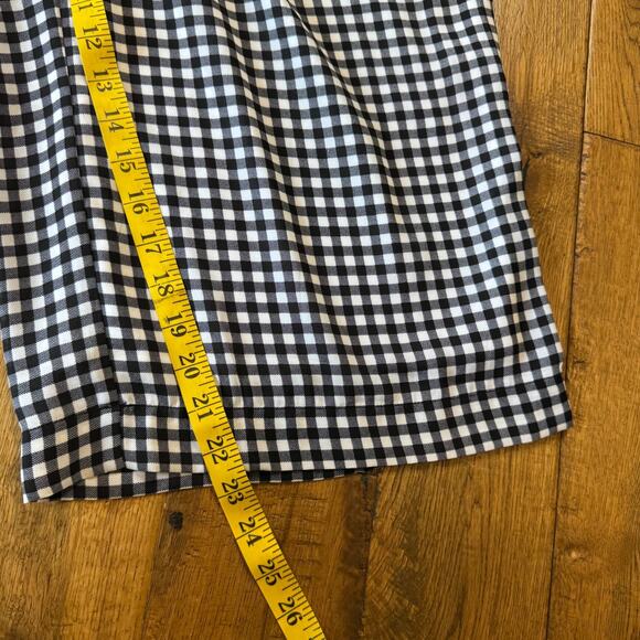 Studio JPR Black White Check Elastic Tie Waist Crop Pants Coastal Grandmother L - Picture 5 of 7